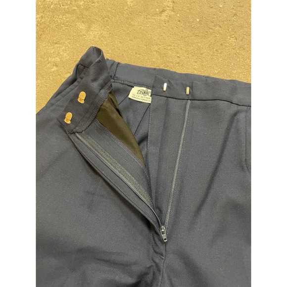 Vintage DSCP Dress Pants Womens 12WR Blue Wool Blend Pleated Uniform 90s - Picture 6 of 16